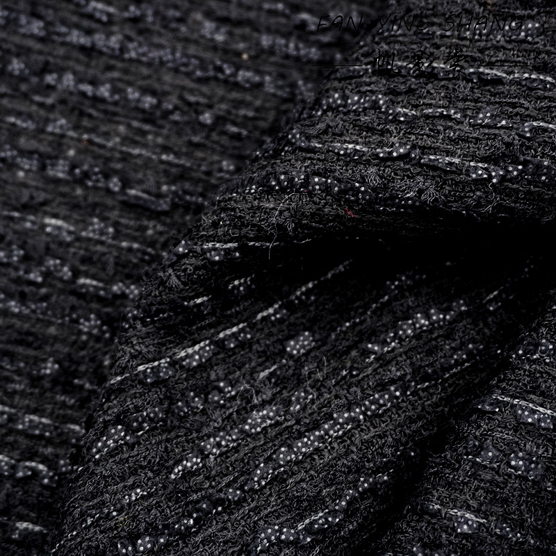 Sewing Tweed - 2025 primavera inverno clássico preto tweed