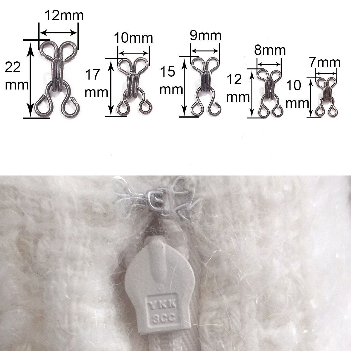 Hook Eye Fastener - Fecho de Metal com Gancho e