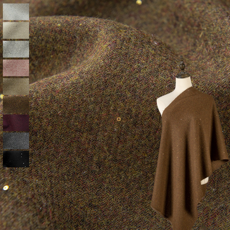 Sewing Tweed - Tecido de tweed com lantejoulas e