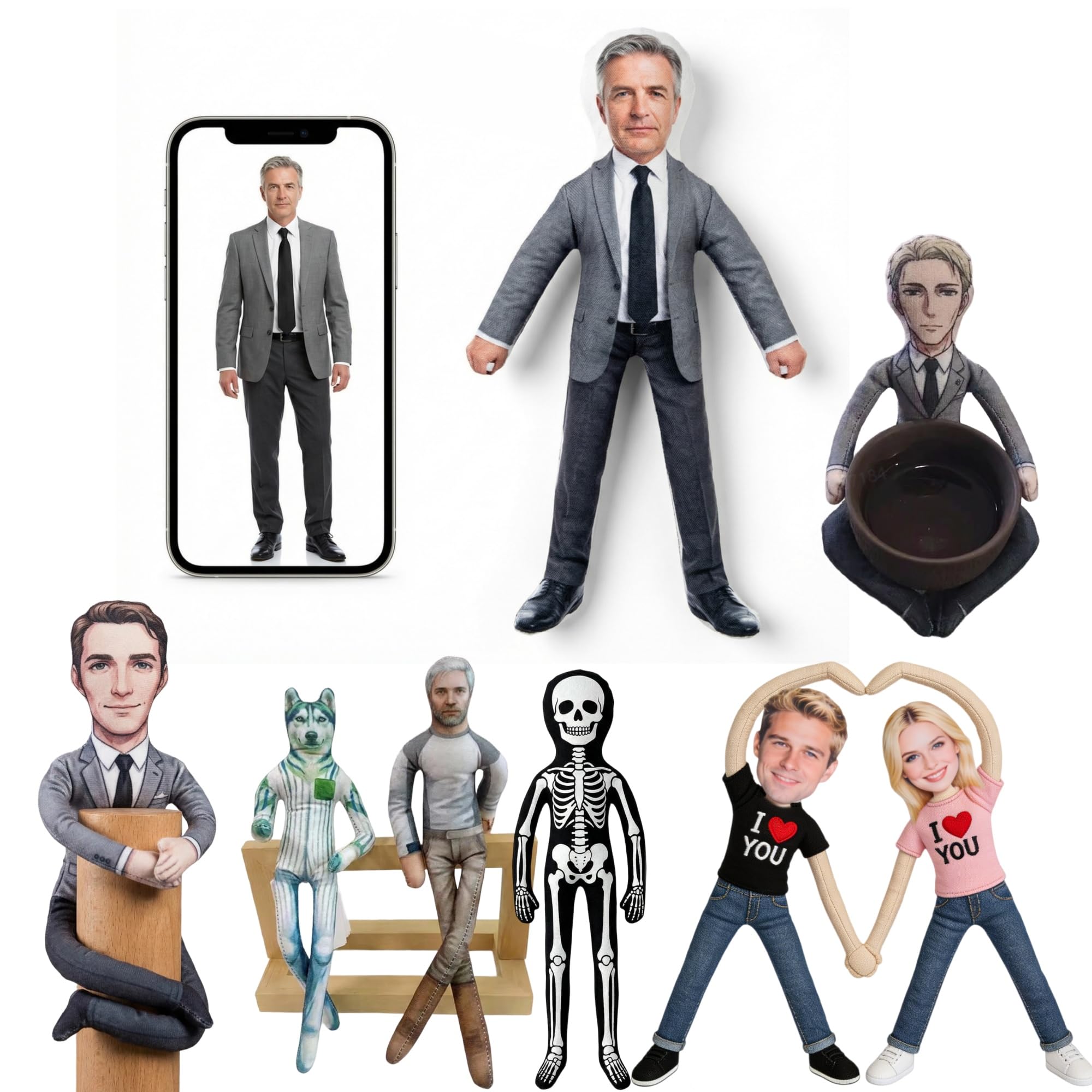 Sewing Custom - Boneco Personalizado com Foto, Boneco Flexível