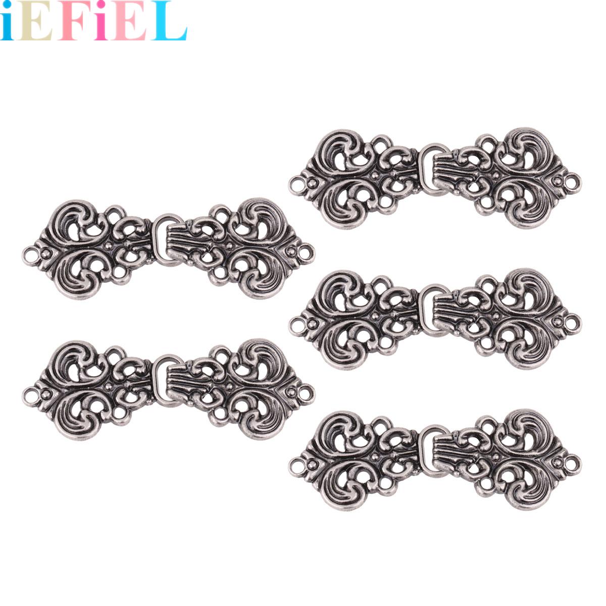 Hook Eye Fastener - 5 pares de botões decorativos redemoinho