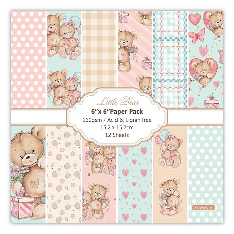 Pattern Tissue Paper - Pequeno urso almofadas de papel para