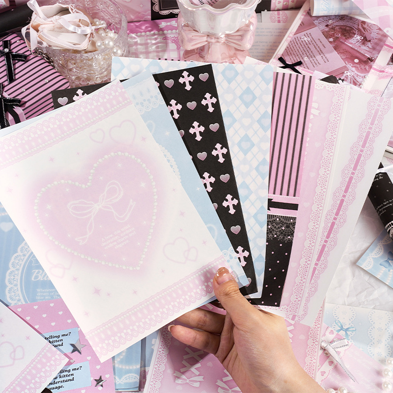 Pattern Tissue Paper - 30 peças papel decorativo vintage de