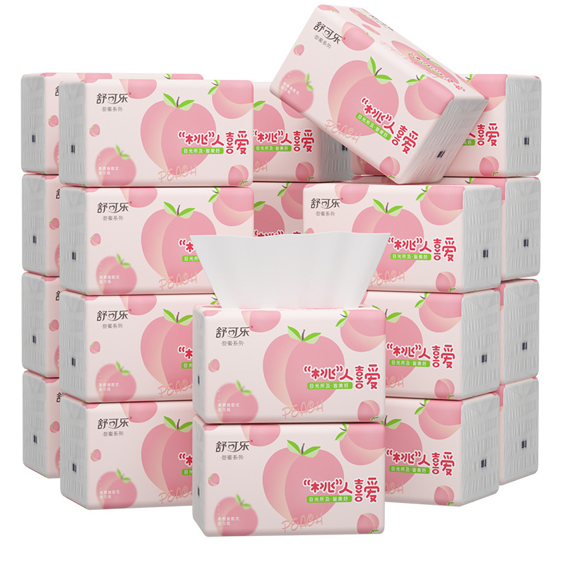 Pattern Tissue Paper - Lenços faciais com padrão de pêssego,