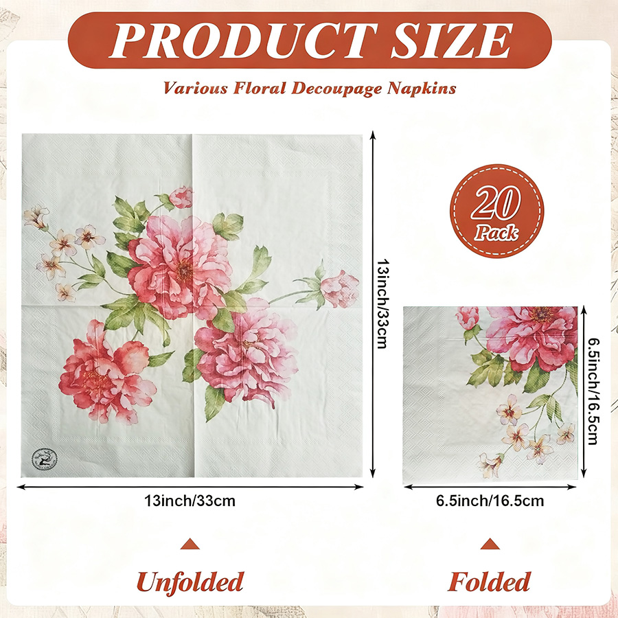 20 peças de guardanapos de pap - Pattern Tissue Paper avaliação e preço