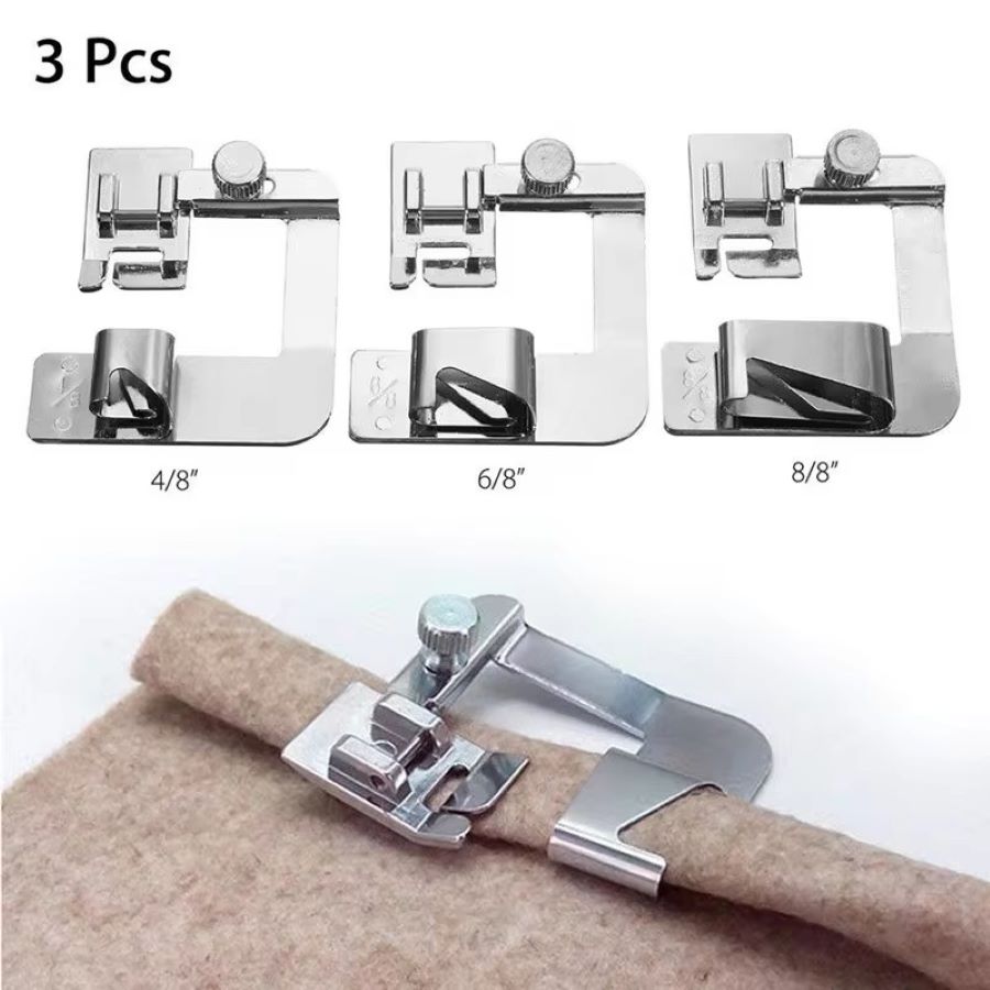 1-3 Peças Calcador de Bainha E - Sewing Machine Fabric avaliação e preço