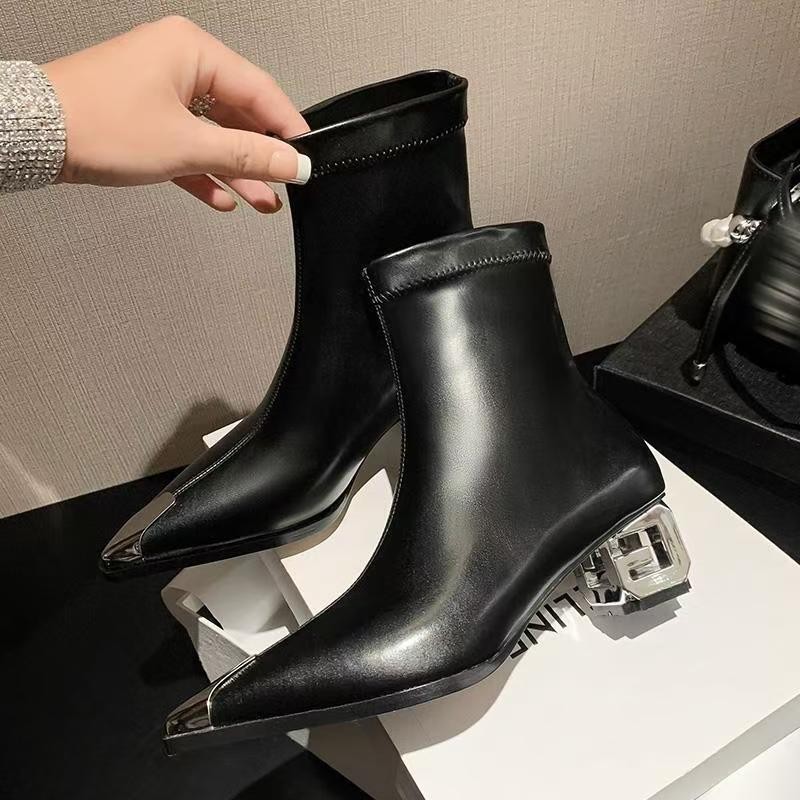 Botas retrô de couro em V para - Sewing Custom avaliação e preço