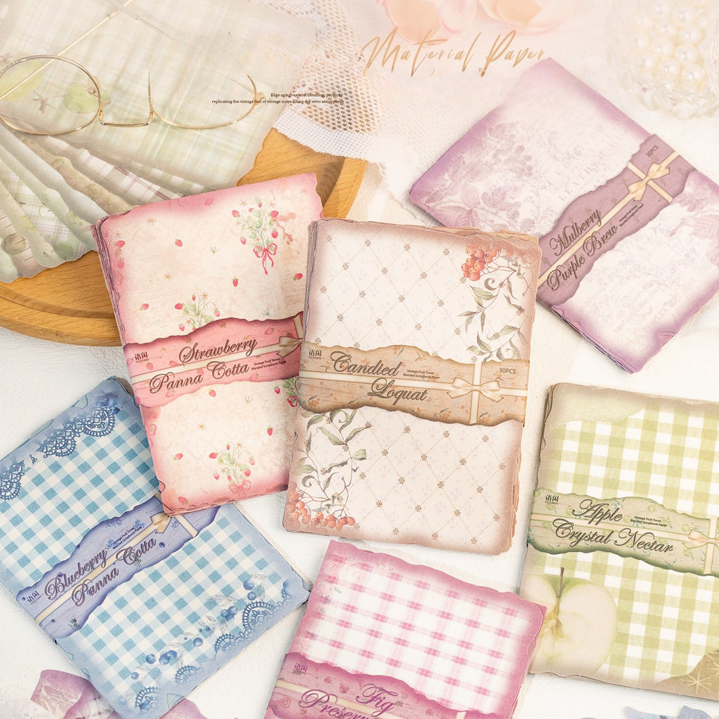 30 Folhas de Papel Vintage par - Pattern Tissue Paper avaliação e preço