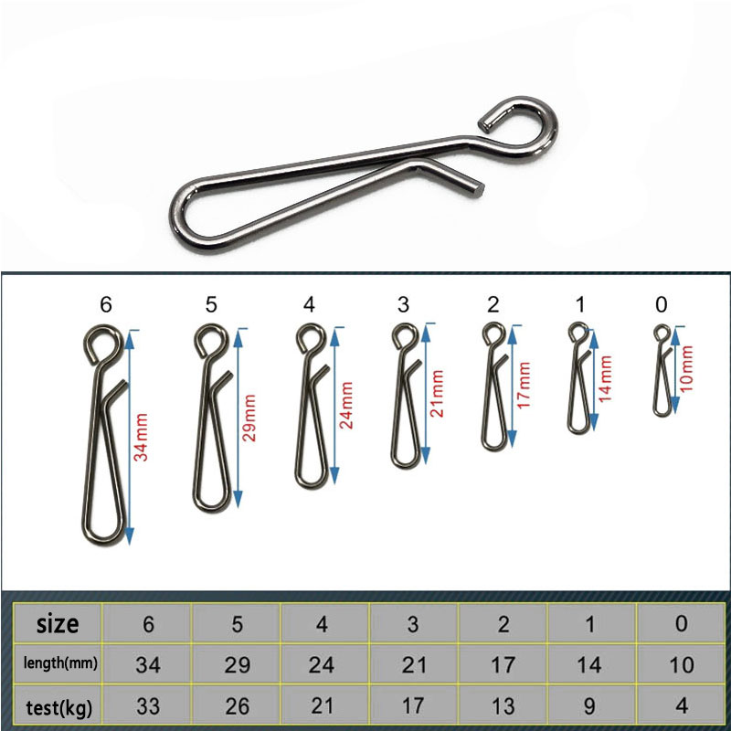 100 pçs de pesca em água salga - Hook Eye Fastener avaliação e preço
