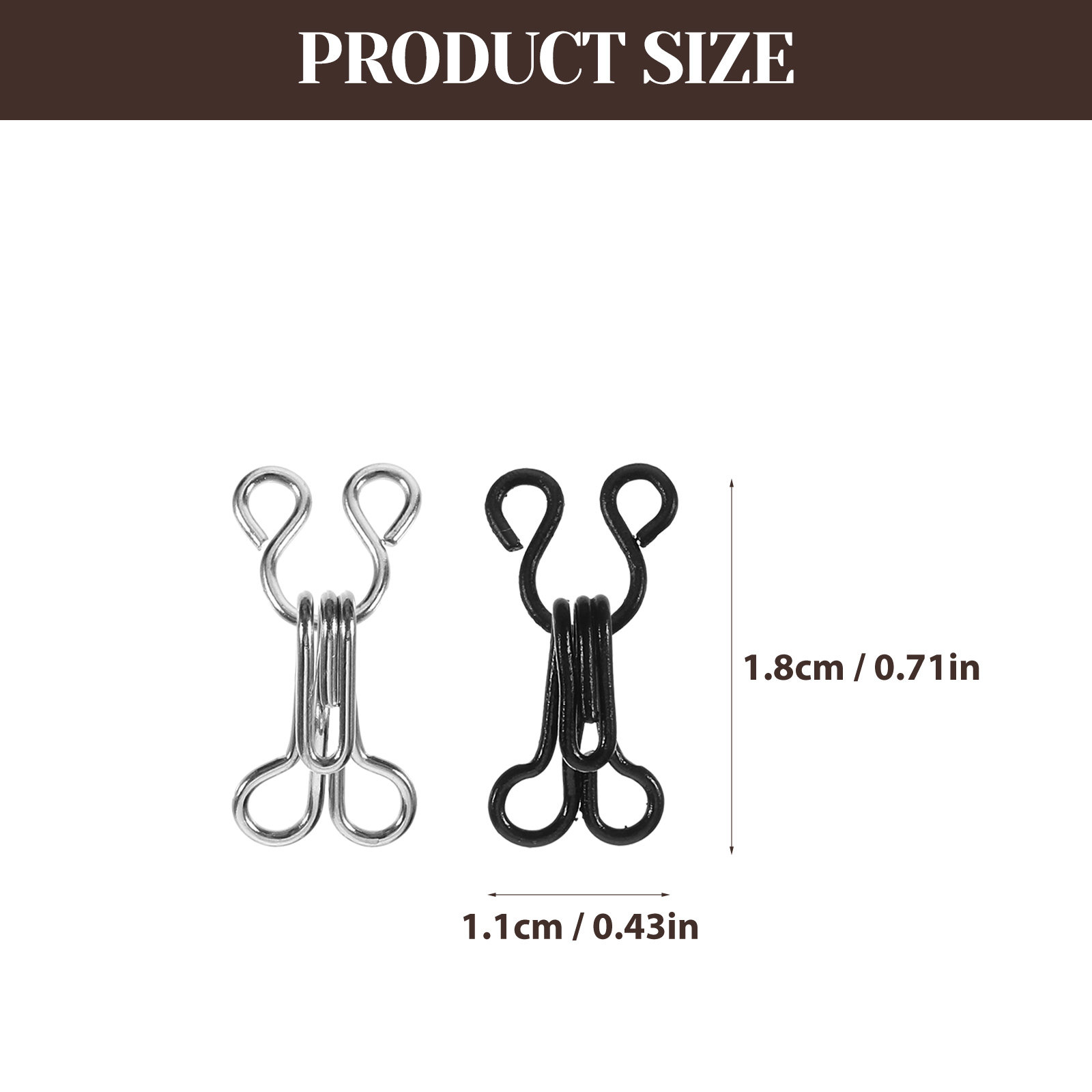 50 Peças Fechos de Gancho e Ol - Hook Eye Fastener avaliação e preço
