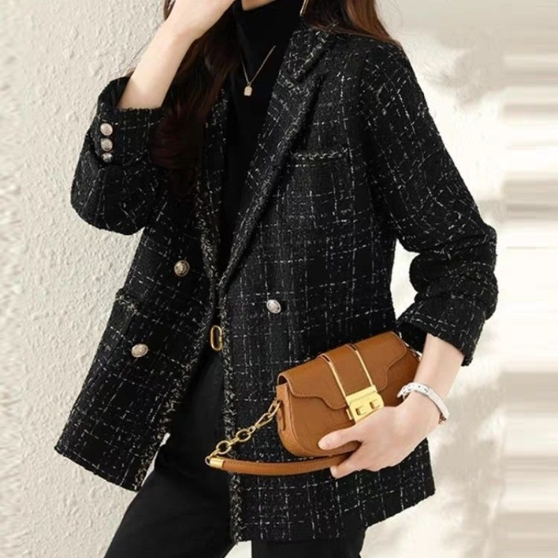 Feminino 2025 novo outono inve - Sewing Tweed avaliação e preço